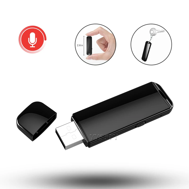 

USB Voice Activated Recorder U Disk Flash Drive 20 Hours Audio Sound Recording Digital Tiny Mini Portable Gravador De Voz for PC