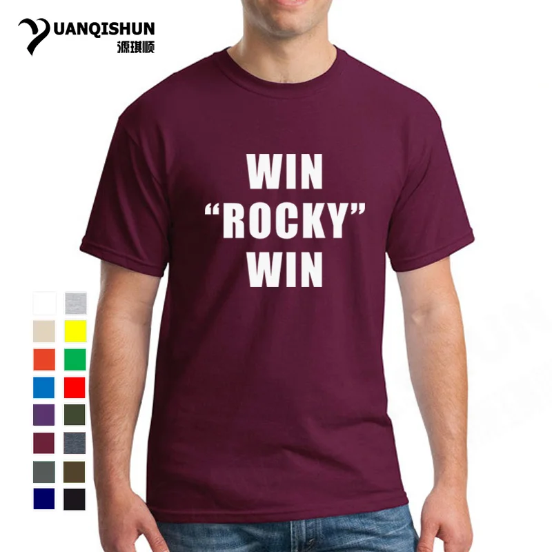 Забавная футболка из фильма Рокки Win Rocky футболки с буквенным принтом для