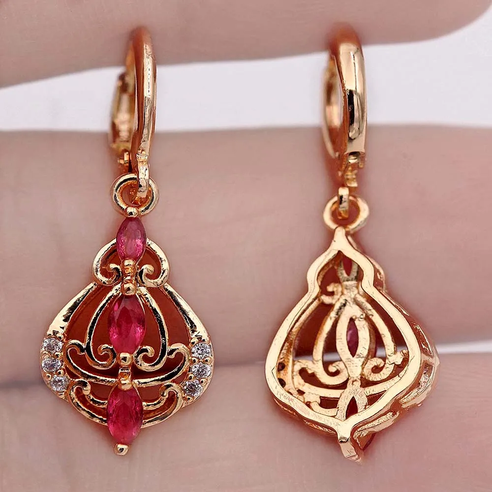 Висячие серьги-подвески для женщин золотистые серьги-капельки с зеленым и