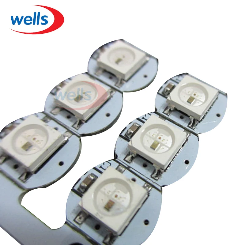 Бесплатная доставка WS2812B светодиодный с радиатором (10 мм * 3 мм) DC5V 5050 SMD RGB WS2812 IC