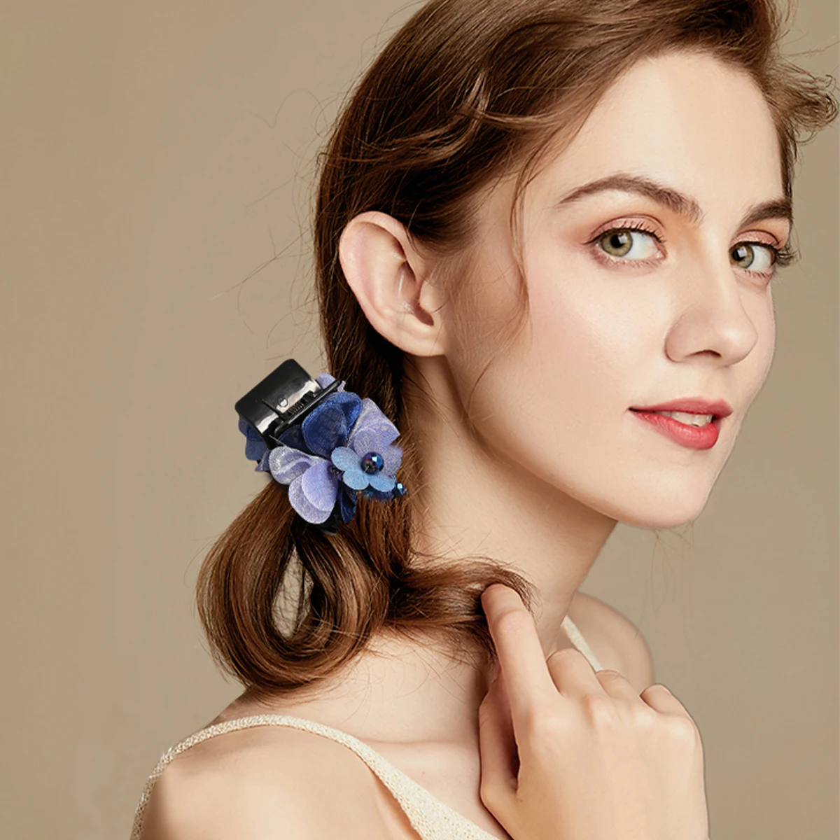 Заколка для волос Haimeikang Женская пластиковая с цветами |