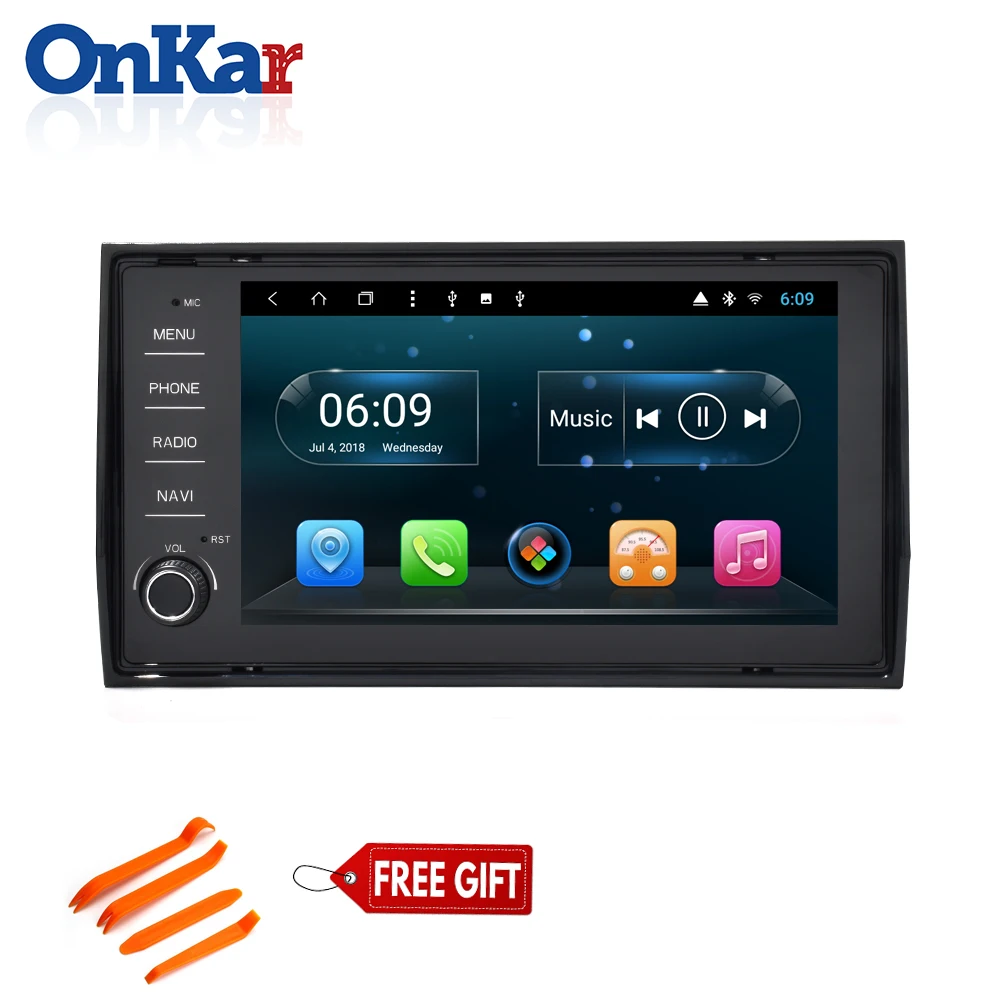 Магнитола ONKAR 1 Din для Skoda Kodiaq без DVD Android 8 автомобильное радио Bluetooth Wi Fi SD карта USB