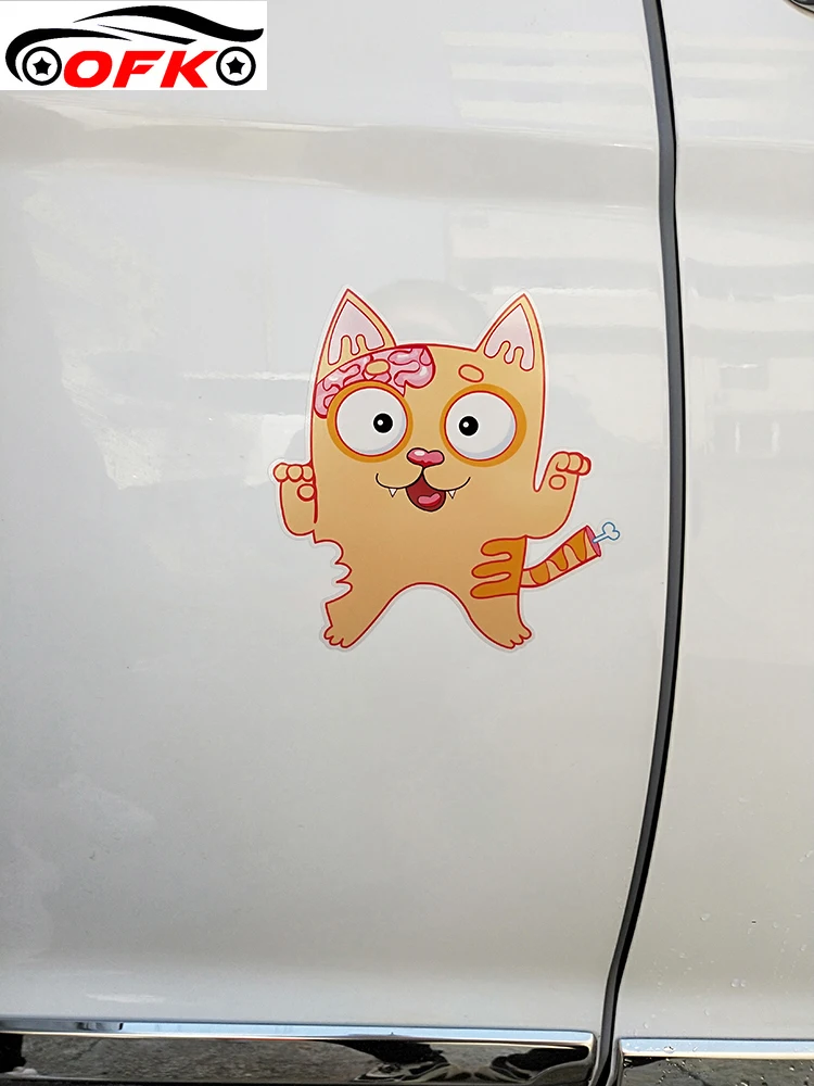 

Motorcycle Decals Love Zombie Cat Decoration PVC Car Sticker 17.2cm *16.3cm