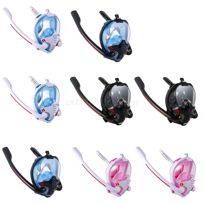 

Diving Mask Snorkel Mask Underwater Anti Fog Full Face Snorkeling Mask Women Men Kids Swimming Scuba Diving Equipment