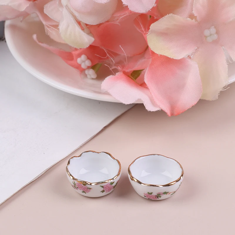 

1 Pc 1:12 Miniature Furniture Vintage Dessert Plate DIY Miniatures For Dollhouses