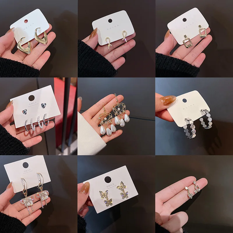 

Wholesale New Rhinestone Earrings Women's S925 Silvers Needle Post Costume Stud Jewelry Gift