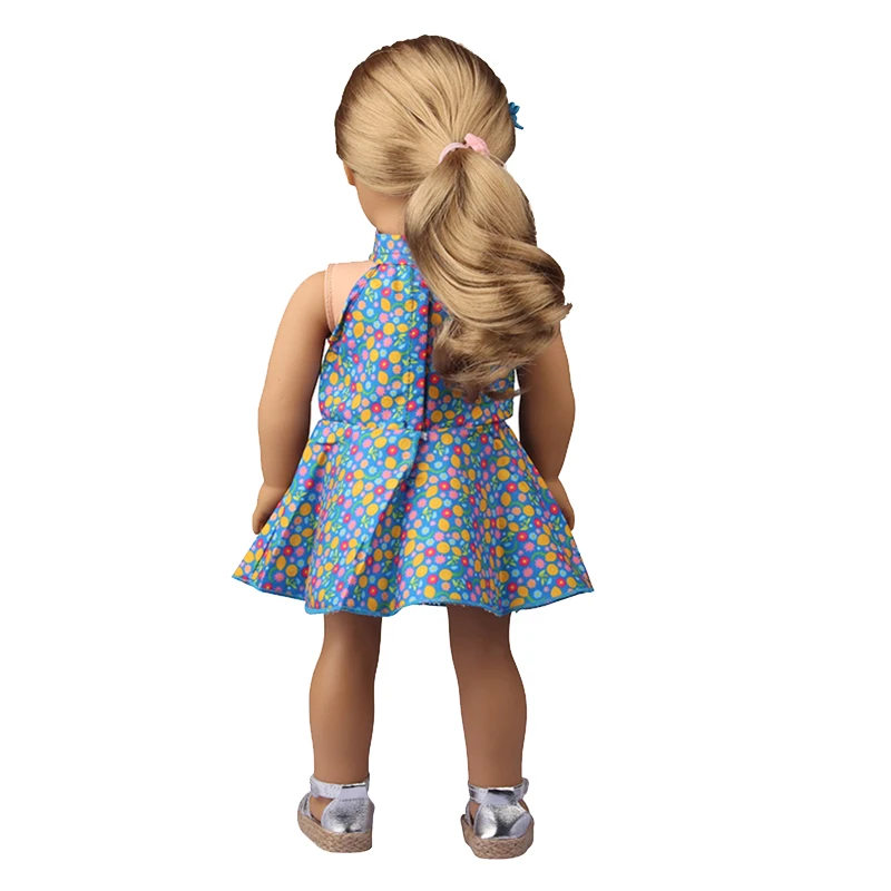 Новинка 2021 летнее платье без рукавов Одежда для кукол подходит 18 дюймов