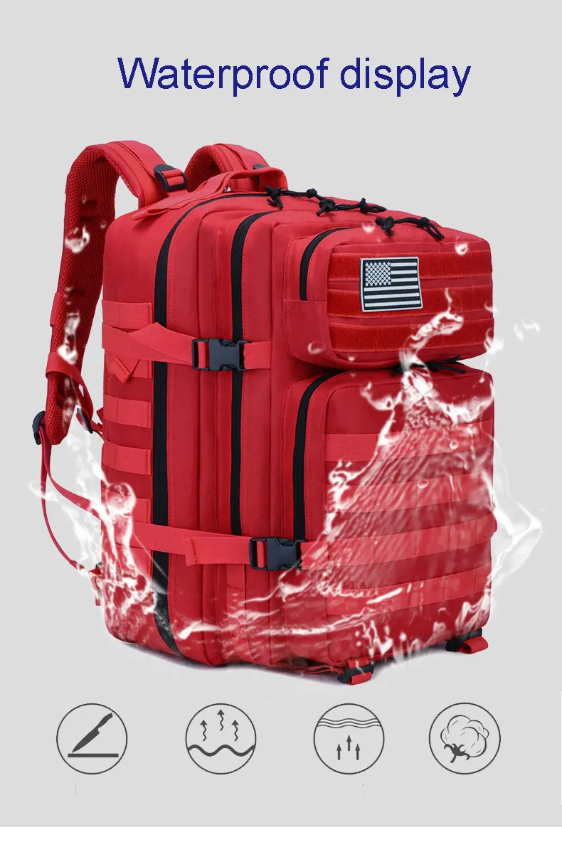 Военный Тактический Рюкзак Molle 45L армейская штурмовая сумка охотничий походный рюкзак Открытый EDC водонепроницаемая сумка дорожный рюкзак