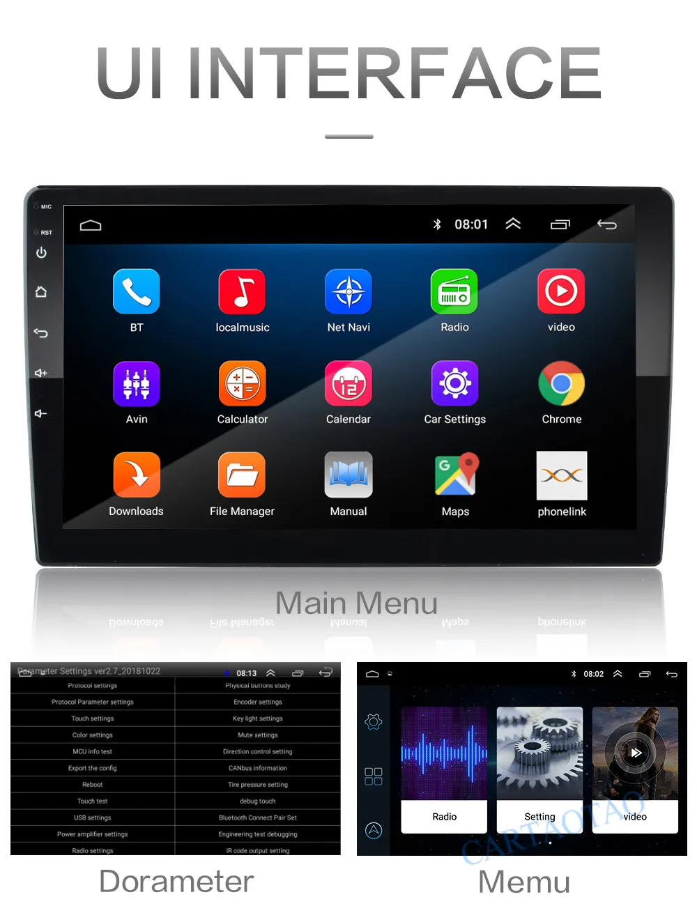 2DIN ram 2G+ rom 3 2G Android 8,1 GO автомобильный Радио плеер gps навигация Мультимедиа для Лада ВАЗ гранта кросс радио автомобиля din