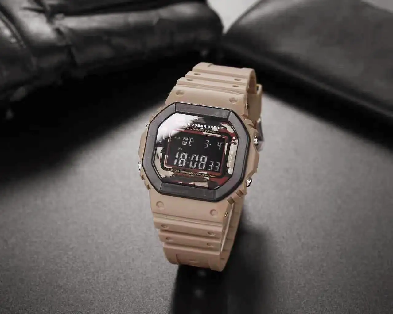 

Leisure Sports Quartz Men's 5600 Watch Digital LED World Time Cold Light, Transparent Jelly Color Women's Watch, Neutral Watch