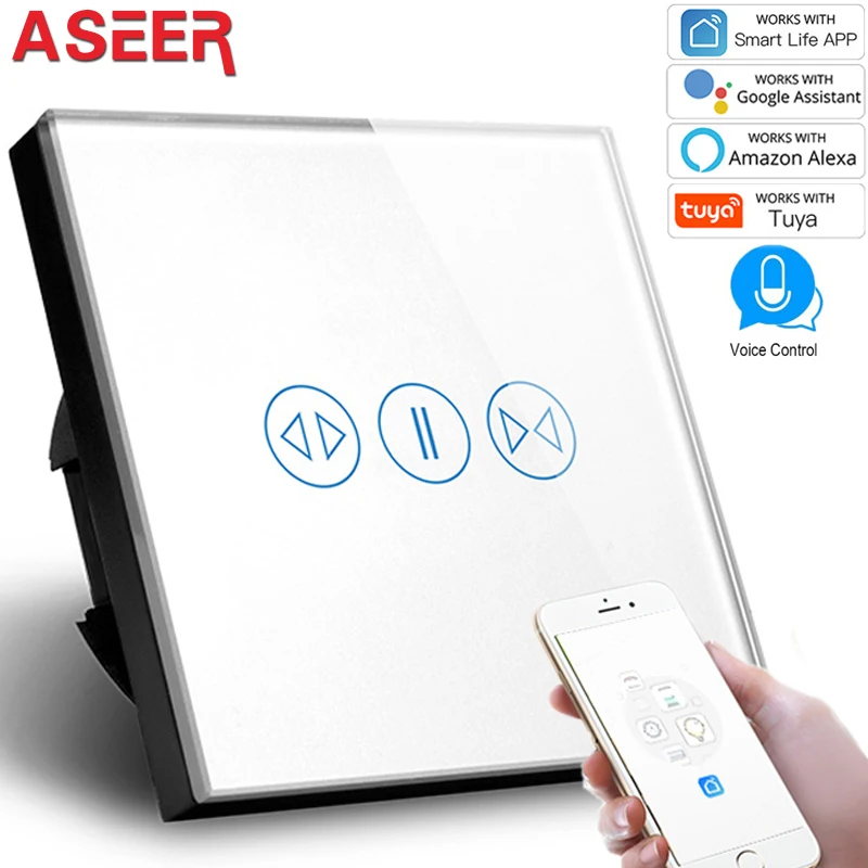 ASEER Tuya Smart Life WiFi занавес переключатель для электрического шторного затвора Google