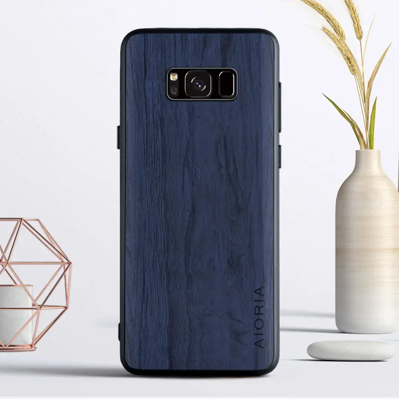 Чехол под дерево для Samsung Galaxy S8 Plus мягкие силиконовые чехлы из ТПУ и искусственной
