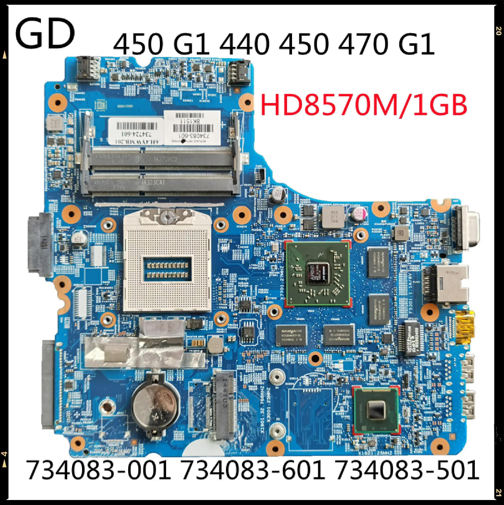 GD для HP ProBook 450 G1 440 470 материнская плата ноутбука 48 4yw03. 011 734083-001 734083-601 734083-501 HD8570M/1 ГБ