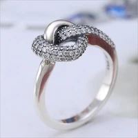 100 925 sterling silver pan ring of heart interwoven eight heart eight arrow ring for women wedding party gift fashion jewelry
