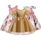 Платье для девочек; Вечерние платья принцессы с принтом; Розовая детская одежда; Свадебное платье для девочек; Вечерние летние платья-пачки для маленьких девочек
