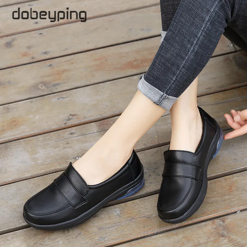 New Moccasins Autumn Women's Casual Shoes Soft Bottom Female Loafers Flat Platforms Woman Shoe Non-Slip Walking Mother Footwear