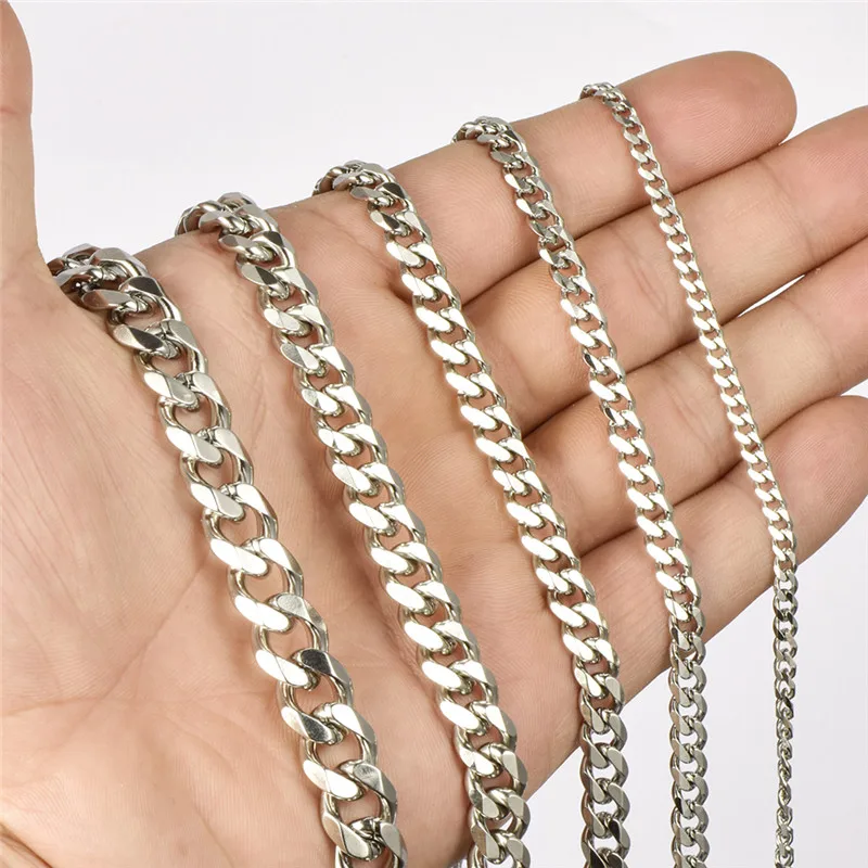 Мужской браслет из нержавеющей стали Подарочный кубинской цепи аксессуары для