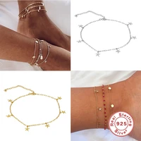 canner little starfish anklet for women silver 925 sterling 925 original costume jewelry charm chain cute girls fast fashion