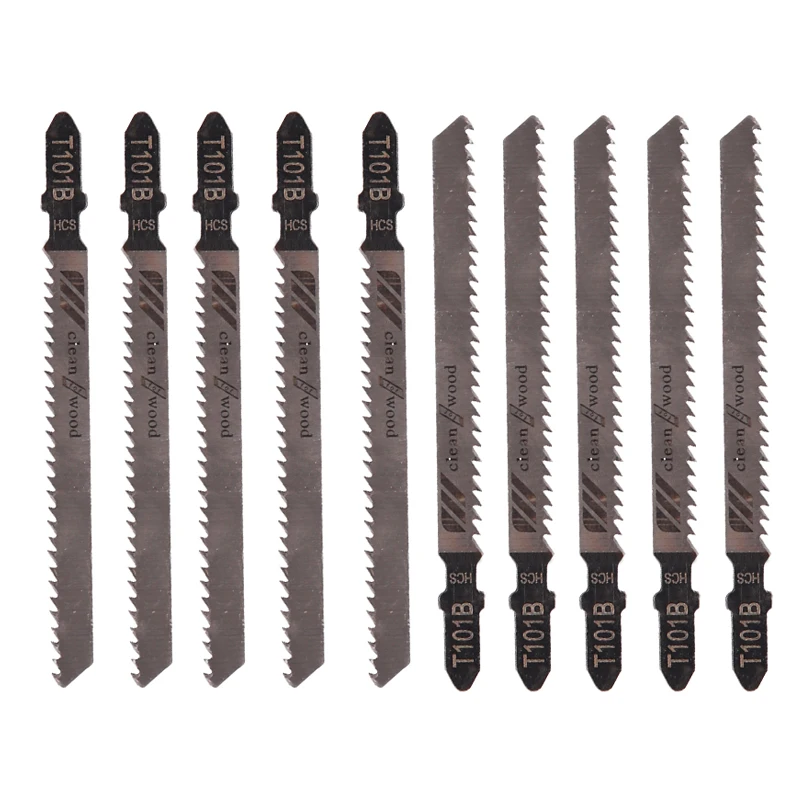 

10pcs/Set 100mm T101BR T-Shank Metal Jigsaw Blade Carbon Steel Hard Wood Cutting Hand And Power Tool Accessories