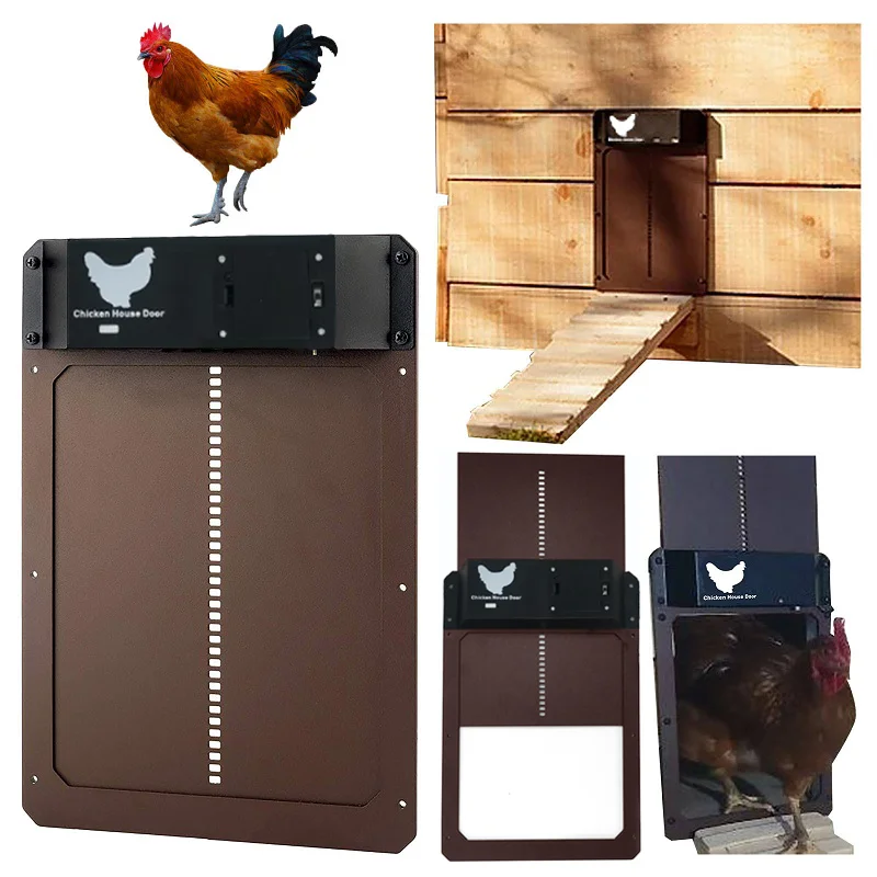 

Automatic Chicken Coop Door Light-Sensitive Automatic Chicken House Door Household Practical Light Sensor Chicken Pets Dog Door