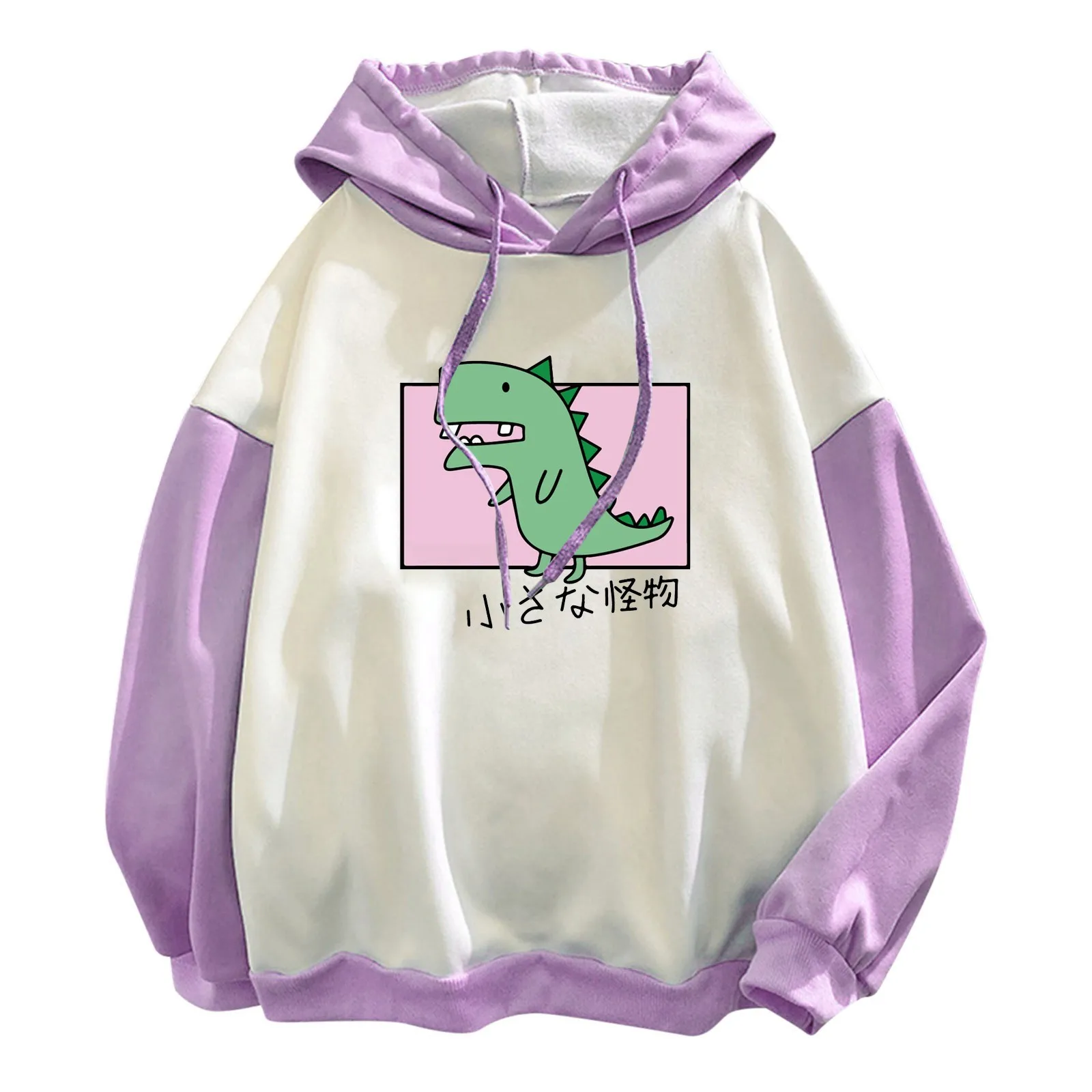 58# Cartoon Print Hoodies Women Hooded Long Sleeve Autumn Winter Sweatshirts Harajuku Kawaii Tops Oversize Pullover Streetwear