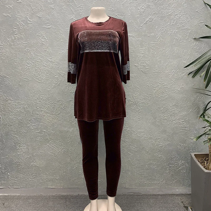 Комплект из обуви в африканском стиле платья для женщин с круглым вырезом и