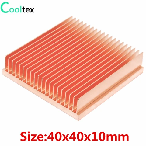 Радиатор из меди Cooltex 40x40x10 мм