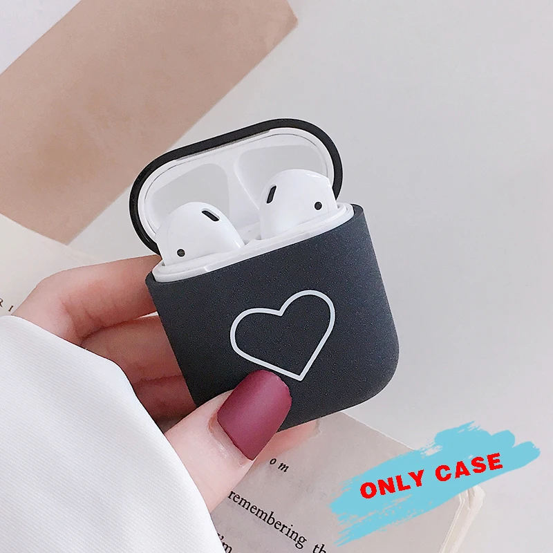 

for Apple Airpods Case Charging Holder Bag Replacement Earphone Accessories Full Protective Case Love Heart Hard PC Cover