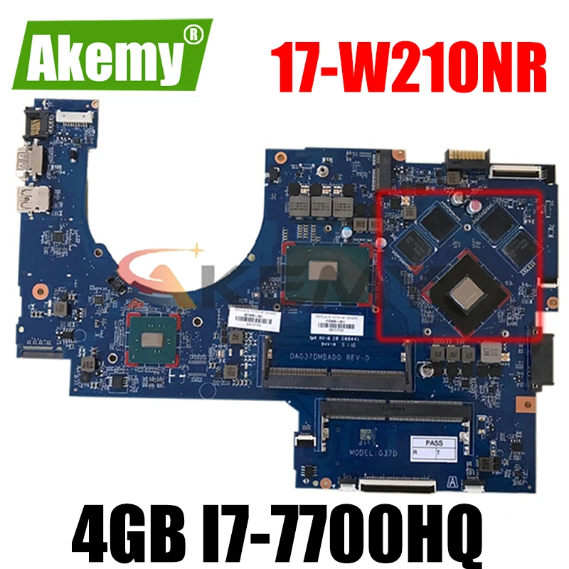 

Для HP двумя способами; Женские тетрадь 17-W210NR материнская плата для ноутбука 915550-601 915550-501 1050Ti 4 Гб i7-7700HQ DAG37DMBAD0 100% полностью протестирована