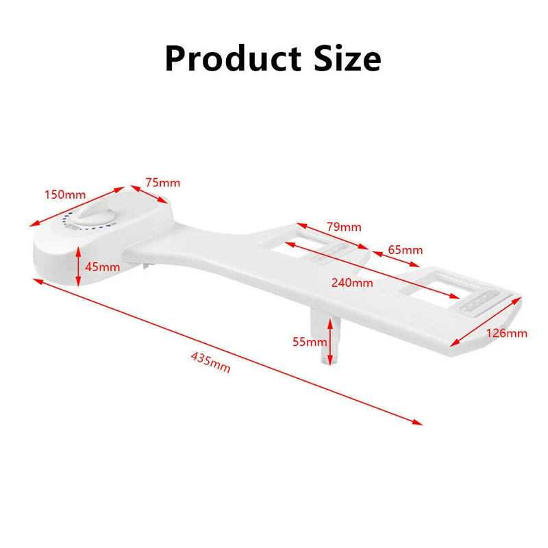 

Non-Electric Toilet Seat Bidet Hot Cold Water Bathroom Washing Bidet Toilet Sprayer Self-Cleaning Nozzle