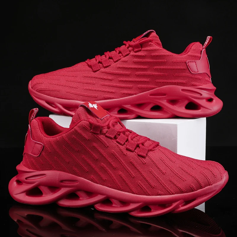 

Damyuan Fashion Men Blade Design Casual Shoes Damping Men's Breathable Sneakers Red Male Comfortable Outdoor Tennis Sports Shoes