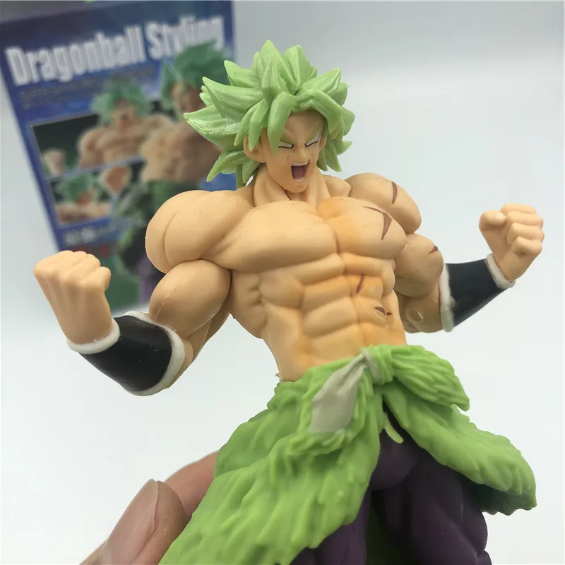 Dragon Ball Z Super Broly Movie Ver. Зеленые волосы против Гоку броли Супер Saiyan боевой формы ПВХ Фигурки Модель DBZ 24 см