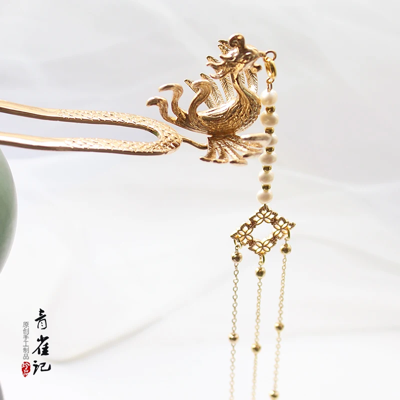 Заколка для волос в старинном стиле Hanfu аксессуары костюм пошагового