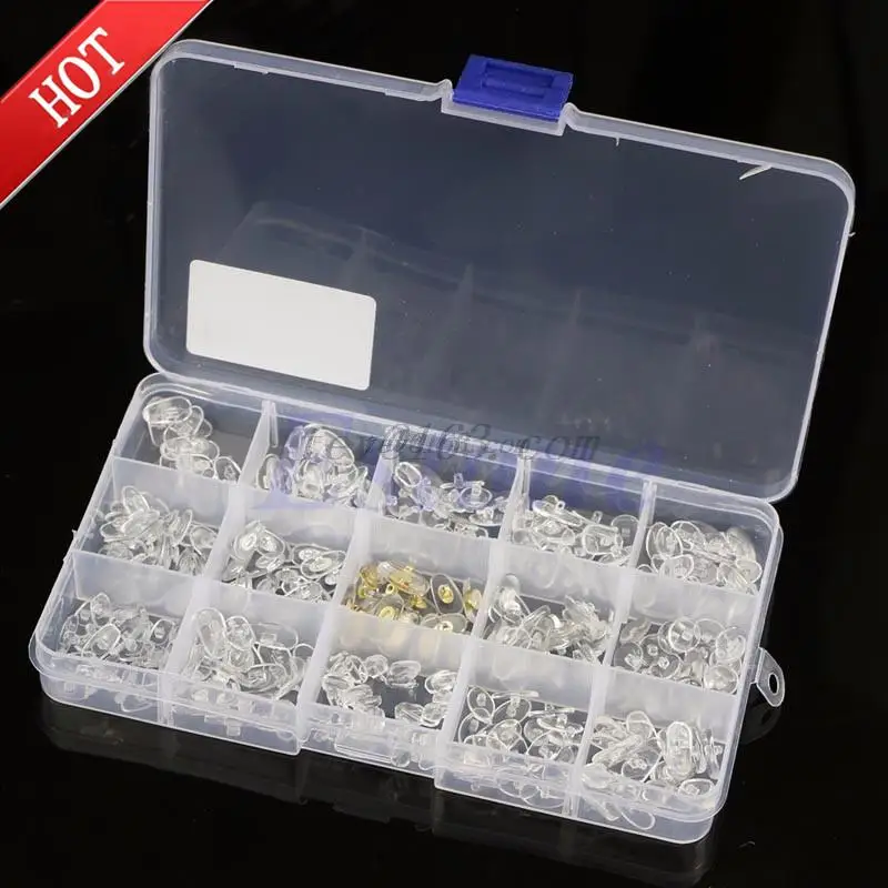1 Set New 300pc Silicone Eyeglass Sunglasses Spectacles Screw On Nose Pads Repair Tool hot