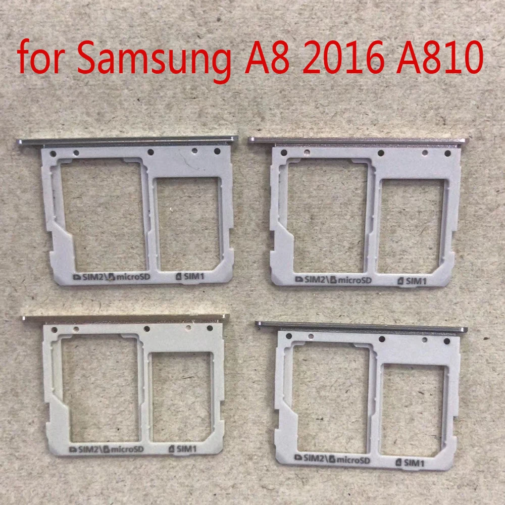 

Адаптер SIM-карты для Samsung A8 2016 A810 Galaxy A810F A810S A810YZ, оригинальный корпус телефона, новый лоток для карты Micro SD, держатель, слот