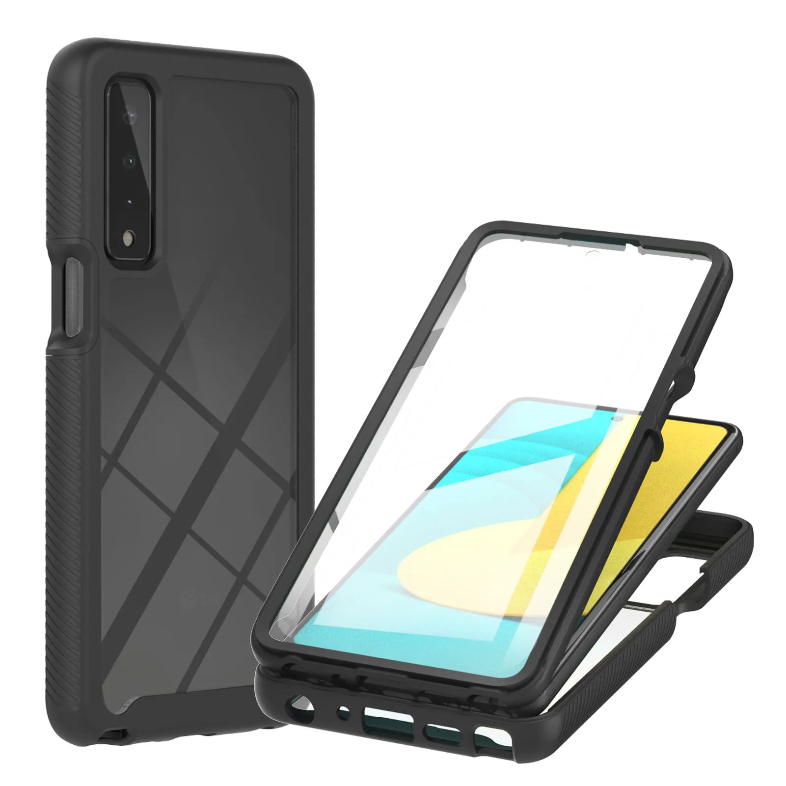 

Phone Case For LG K52 K22 Plus Stylo7 5G 4G Fashion Luxury 3 in 1 Shockproof Anti-fall 360 degrees Heavy Protection Back Cover