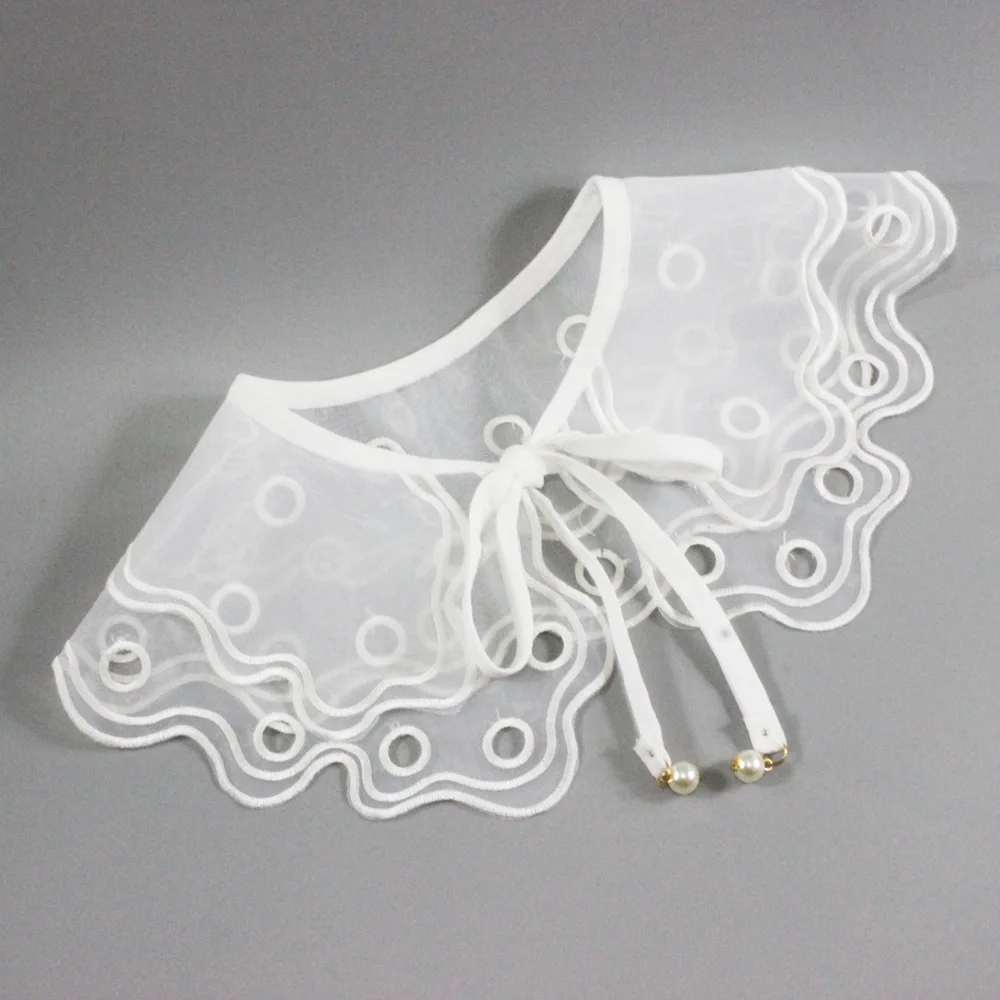 

Linbaiway Женская двухслойная искусственная Женская Съемная рубашка-воротник для половины рубашки топы белые женские воротники-фланцы Shwal