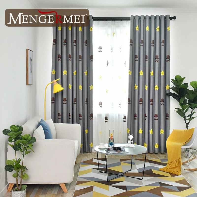 MENGERMEI звезда вышитые занавески s для детской комнаты гостиная столовая спальня