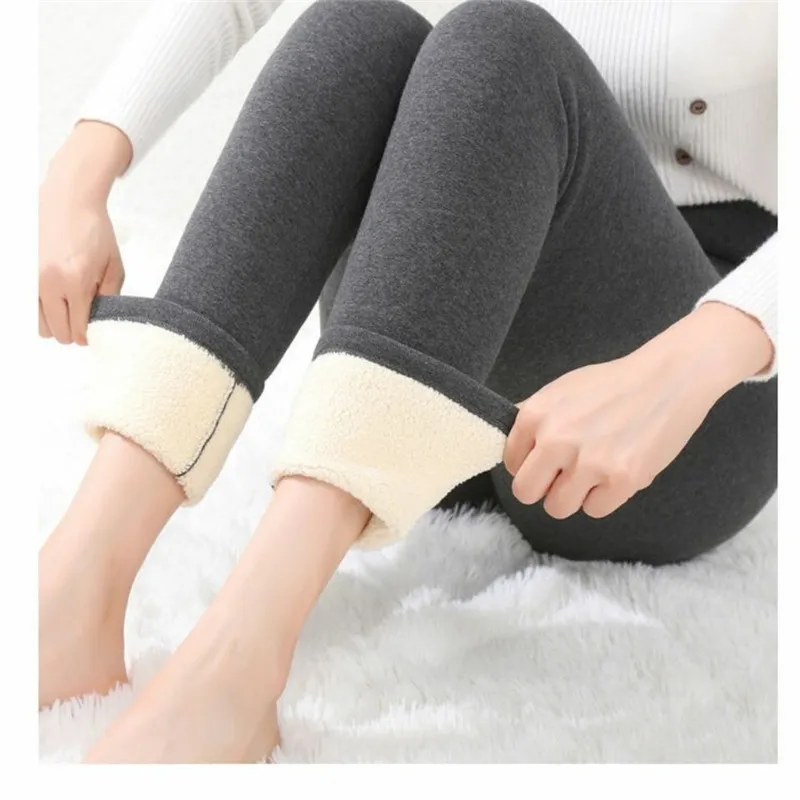 

Women Warm Leggings Thickened Velvet Thick Legging Elastic Skinny Pants Stretch Trousers Fall Winter Female 2021 Spring Autumn