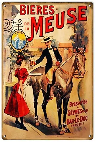

Мёз пивной плакат, Забавный художественный декор, винтажные алюминиевые ретро металлические жестяные декоративные знаки