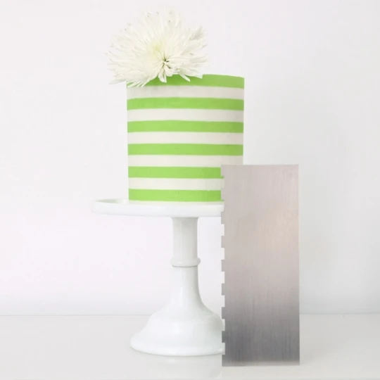 

1PC Scraper Durable Striped Stainless Steel Cream Spatula DIY Cake Decorating Tools For Household Kitchen Baking Accessories