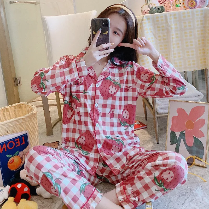 

Комплект пижамный женский из 2 предметов, милая одежда для сна с мультяшным рисунком, домашняя одежда, милый пижамный комплект, весна-лето