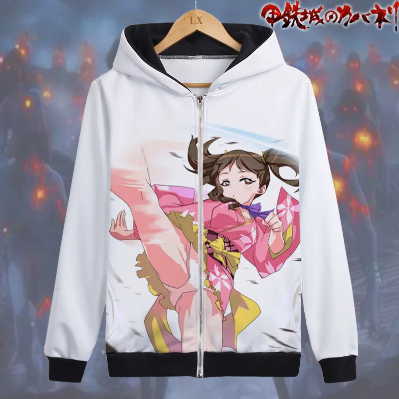 Толстовка Kabaneri Железной Крепости Мужская худи в стиле хип-хоп толстовка с