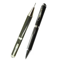 2pcs lot hot sale full carbon fiber writing pen sets 1 0mm ball pen 0 9mm mechanical pencil office couple pen and pencil set