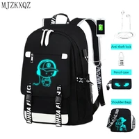 mjzkxqz teenage waterproof backpack cute kids black nylon school bags for boys laptop anti theft backpack men book bag sac a dos