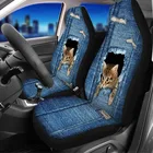 Чехлы на автомобильные сиденья, 2 шт., универсальные, с 3D-принтом животных, котов, для женщин