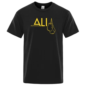 Мужская футболка с Али, футболка с коротким рукавом и круглым вырезом в стиле Харадзюку, Спортивная футболка в стиле хип-хоп, лето 2019