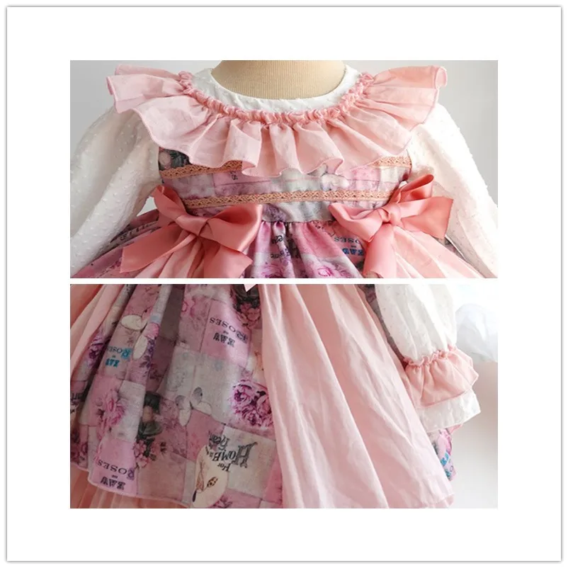 

Yoliyolei Girls Dress Lolita Princess Girl Party Dress Ruffle Collar Spanish Court Retro Autumn And Winter Casual Clothes