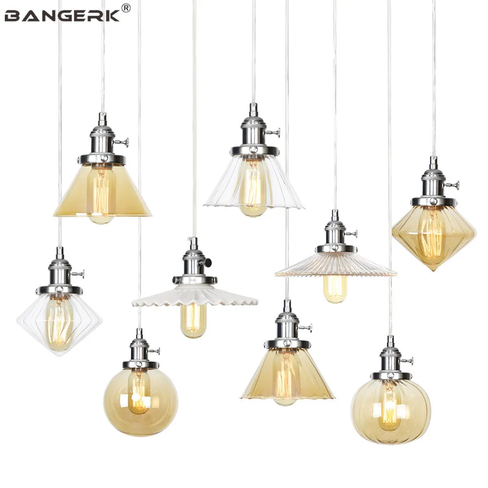 Скандинавский дизайн регулируемый подвесной светильник железный стеклянный