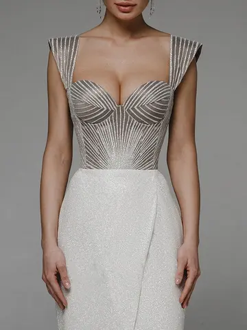 Romantic Sweetheart Spaghetti Strap Lace Up Wedding Bridesmaid Dresses For Wedding